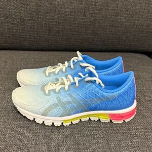 Asics Gel Quantum 180 4 Women's Size 81/2 M Blue and Pink Athletic Shoes